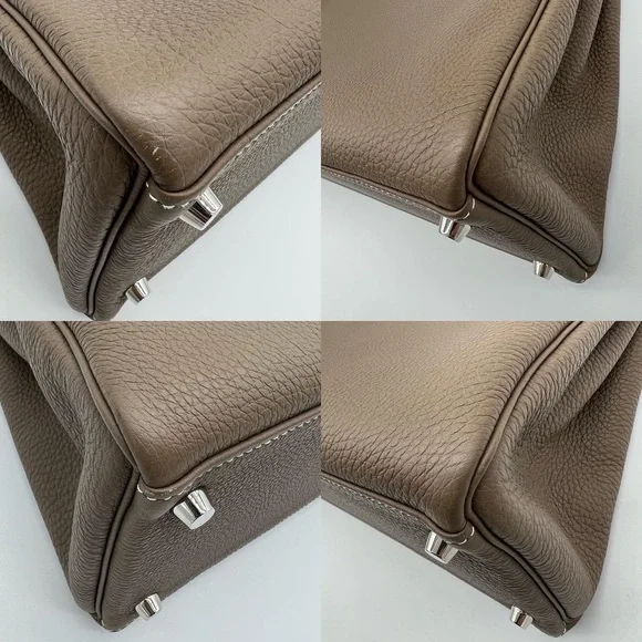 Authentic Hermès Togo Retourne Kelly 35 in Etoupe - Picture 7 of 11